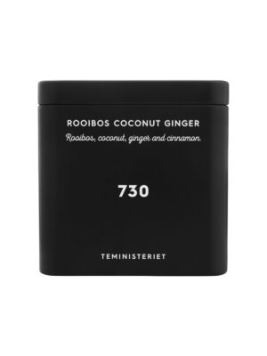 Teministeriet Signature Rooibos Coconut Ginger 730 Tin ist eine köstliche, koffeinfreie und süsse Mischung, mit roten Teeblättern der Rooibos-Pflanze.