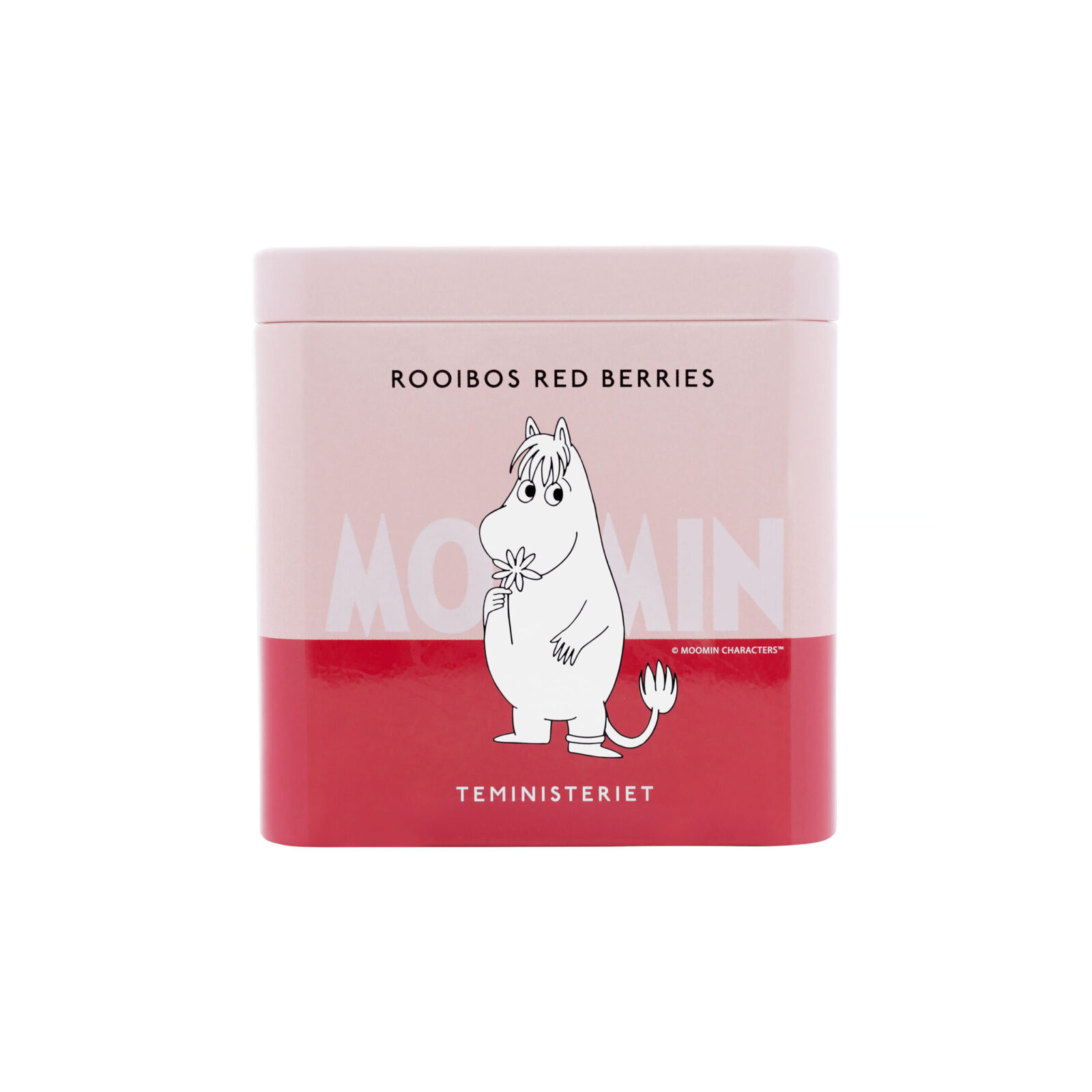 Teministeriet Moomin Rooibos Red Berries Tin ist ein köstlicher Rooibostee mit Johannisbeeren, Papaya und den skandinavischen Beeren: Erdbeere und Himbeere.